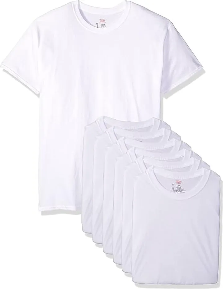 Hanes Freshiq Odor Control Crew Neck Undershirt - 6-Pack (White) Men's Clothing