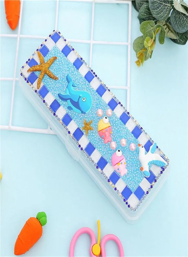 Diy Pencil Case Creative Paste Stationery Box Multi-Function Pencil Case