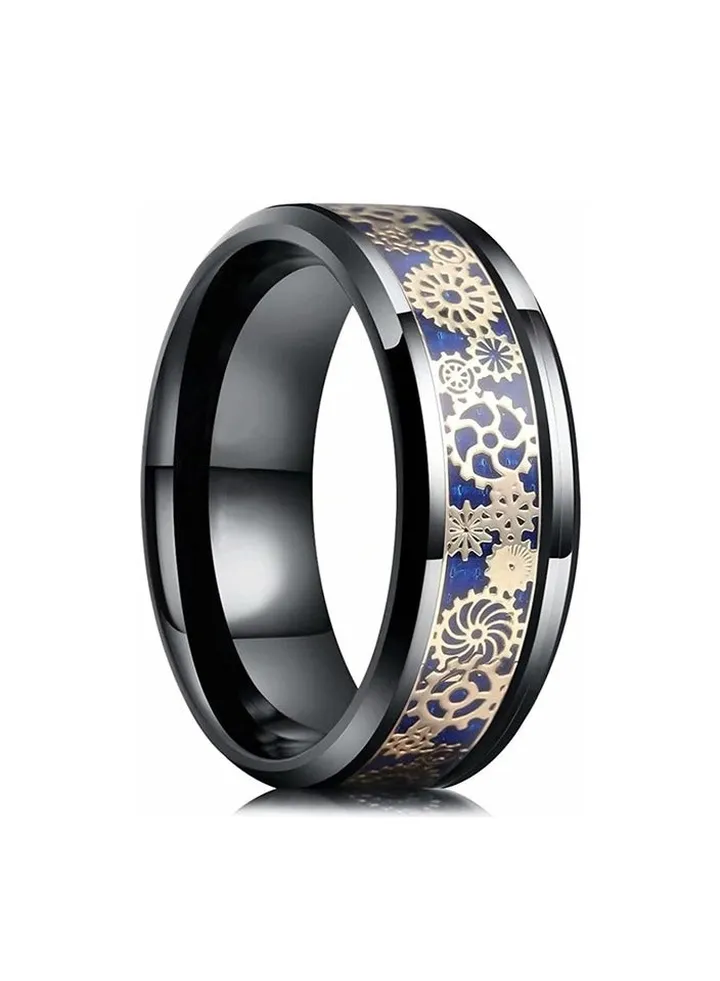 Stainless Steel Ring For Him Black/blue