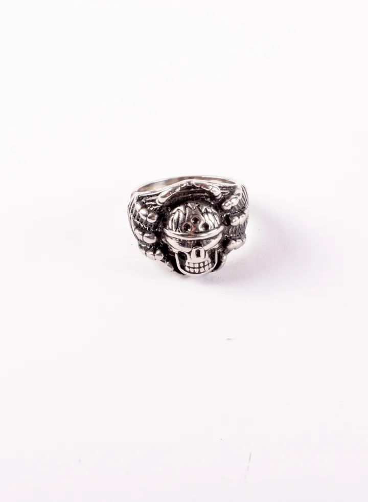 Stainless Steel Silver Skull Ring For Him Size 10/20