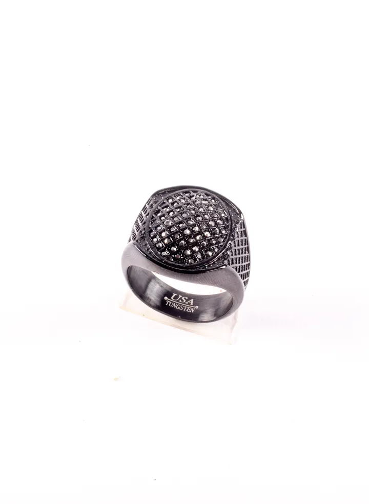 Tungsten Black Zirconic Ring For Him Size 9/19