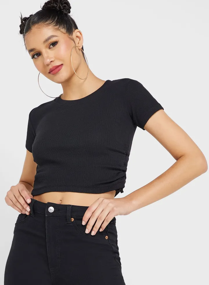 Urban Minx Ruched Detail T-Shirt