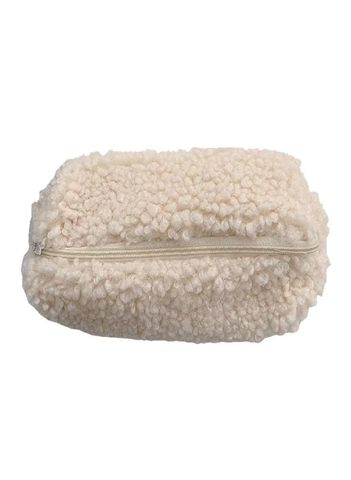 1pc Plush Pencil Case Student Pen Case Sundry Storage Bag Stationery Storage Bag