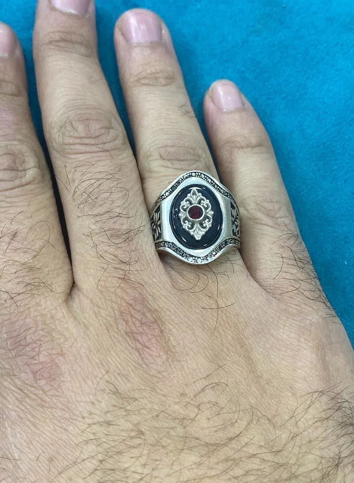 Emperor's ring, made of Turkish silver, size 24