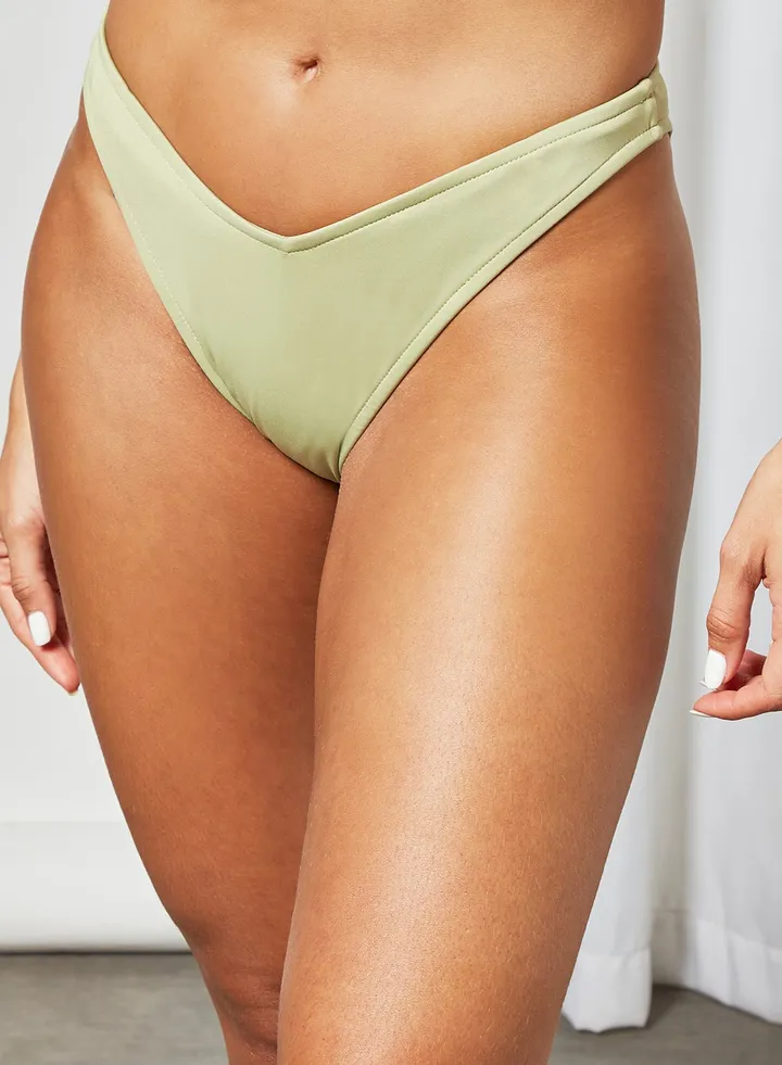 Solid Bikini Bottoms Green