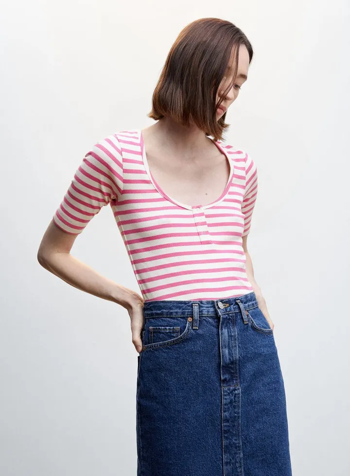 Striped Knitted T-Shirt