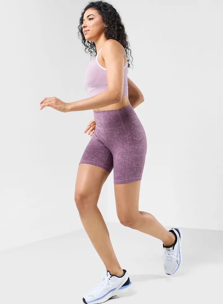 Marl Effect Athletic Shorts