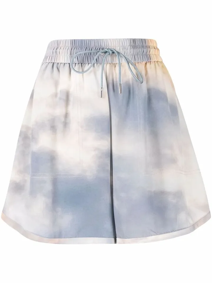 Tie-Dye Silk Shorts