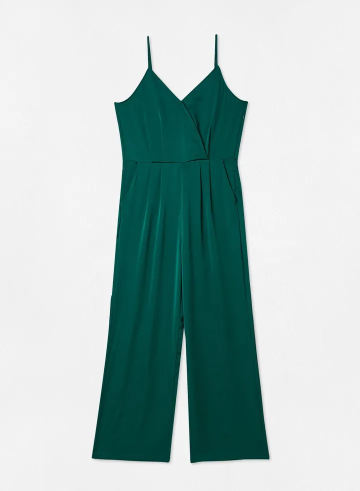 Pleated Jumpsuit Green
