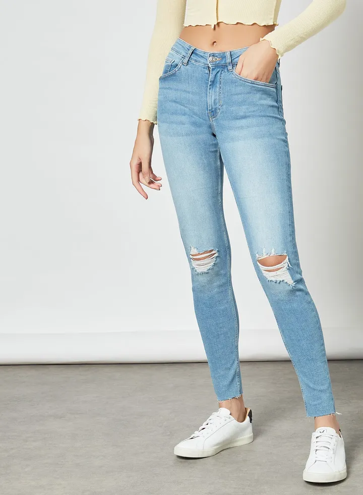Ripped Skinny Jeans Blue