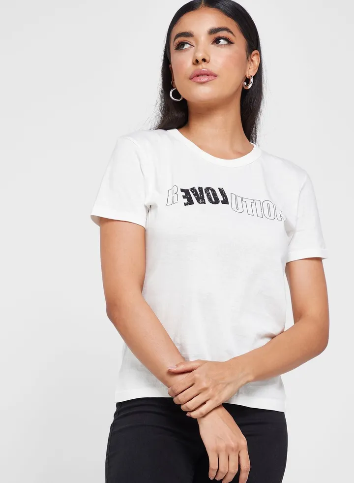 Crew Neck Graphic T-Shirt
