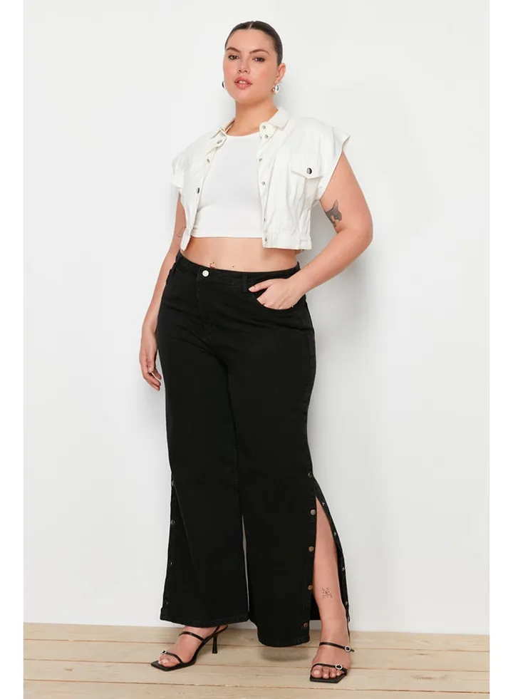 Plus Size Jeans - Black - Wide leg
