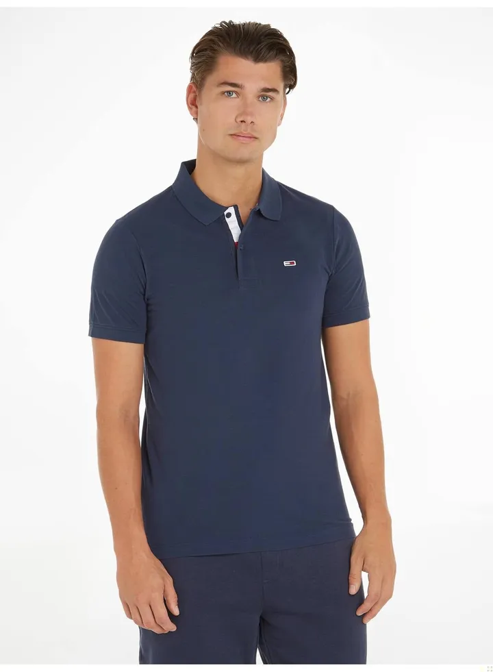 Men's Pure Organic Cotton Slim Fit Polo, Navy