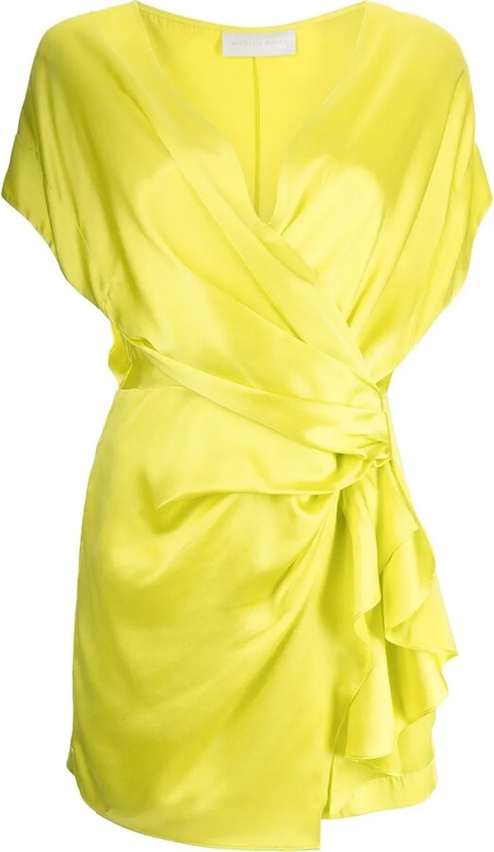 Draped-Detail Mini Dress