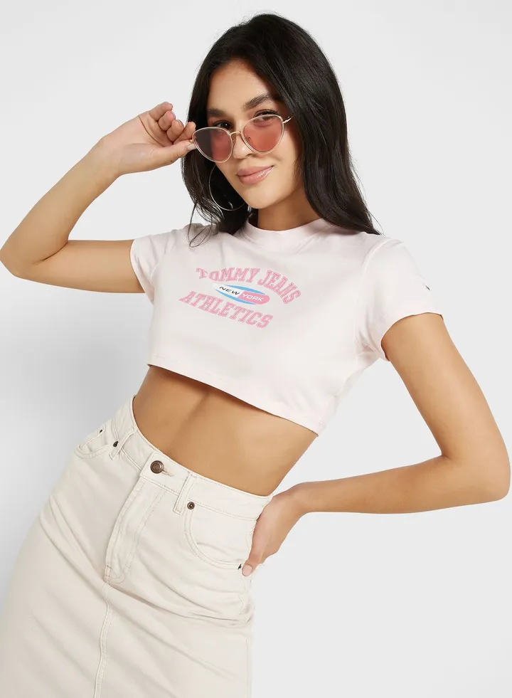 Logo Graphic Crop T-Shirt