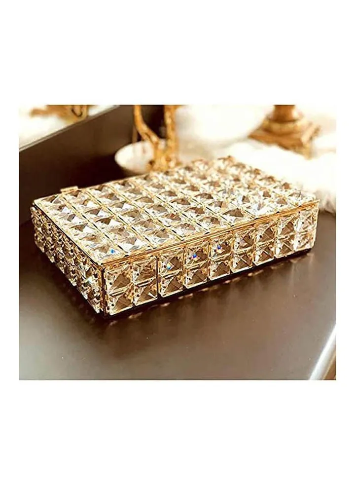 Crystal Jewelry Storage Box - Necklace Earring Makeup Organizer
