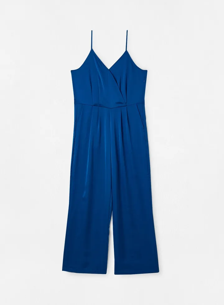 Pleated Jumpsuit Blue