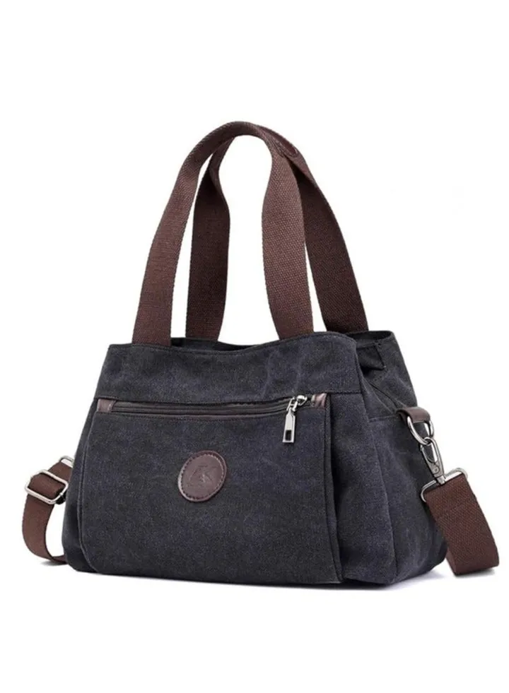 New Casual Canvas European and American Women's Shoulder Bag Solid Color Trendy Women's Bag Handbag