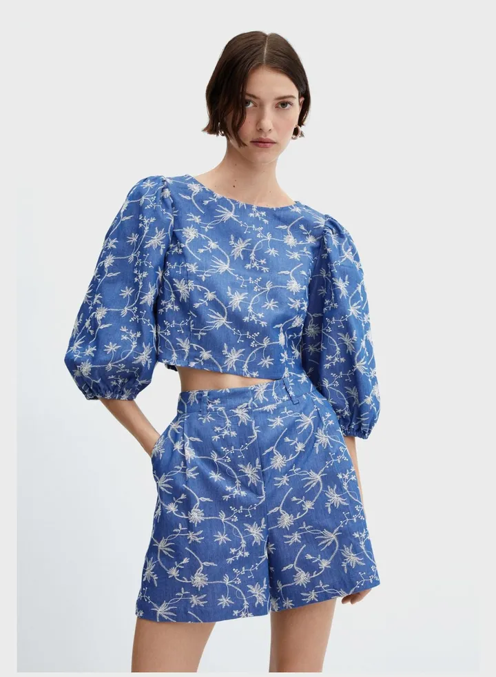 Floral Print High Waist Shorts