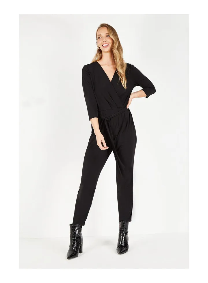 Black Jersey Jumpsuit