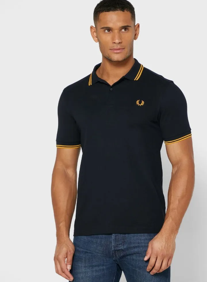 Essential Logo Printed Polo Navy