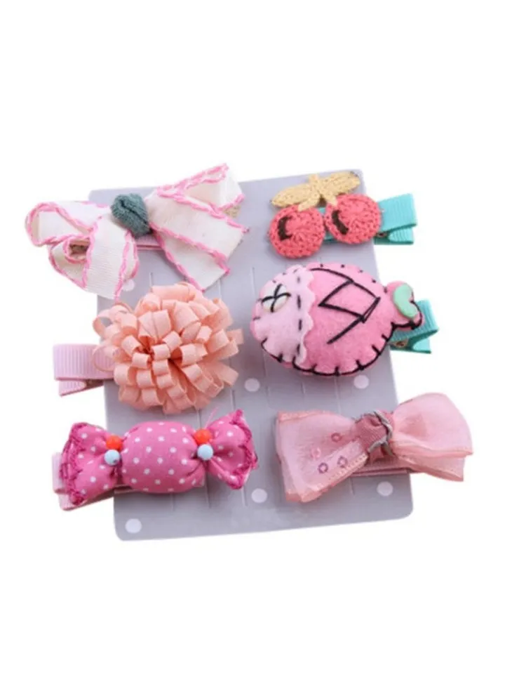 Hair Clip Hairpin Set Pink/White/Yellow