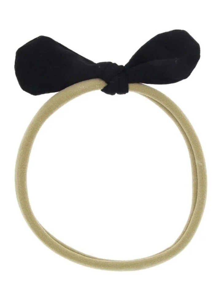 Bow Headband Black/Beige