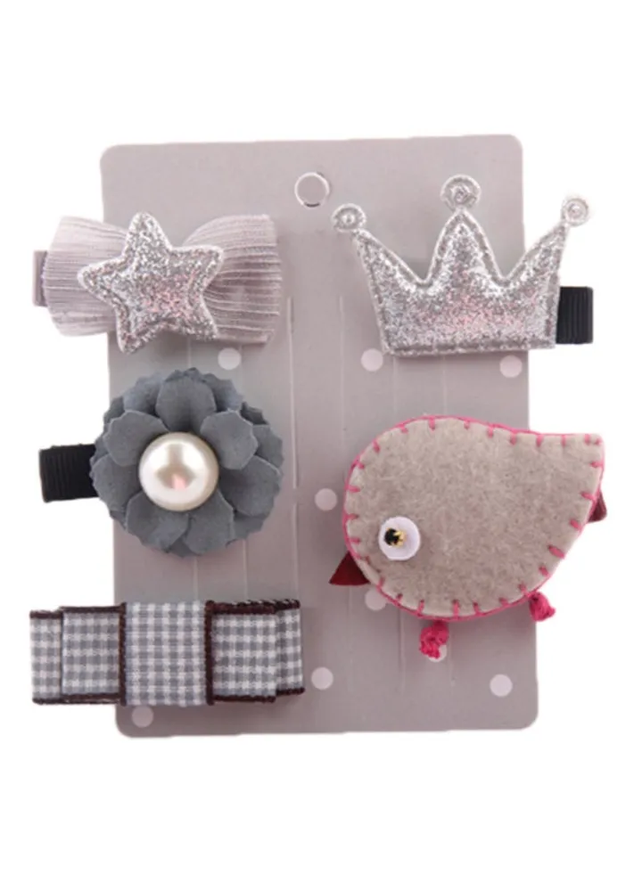 5-Piece Headwear Set Grey