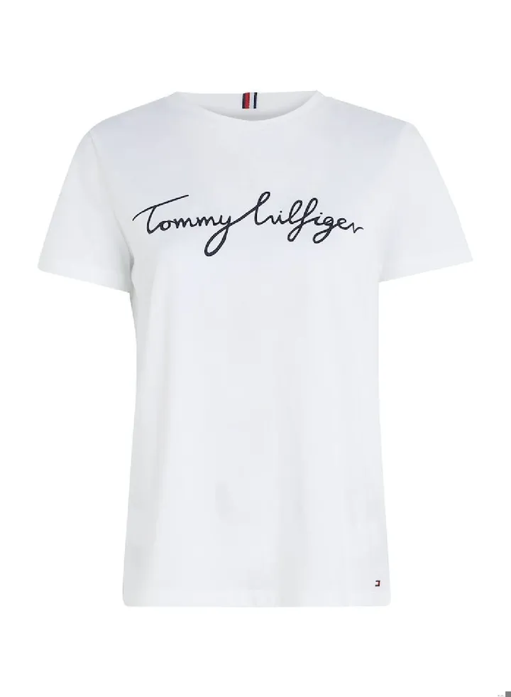 Women's Heritage Crew Neck Logo T-Shirt, White