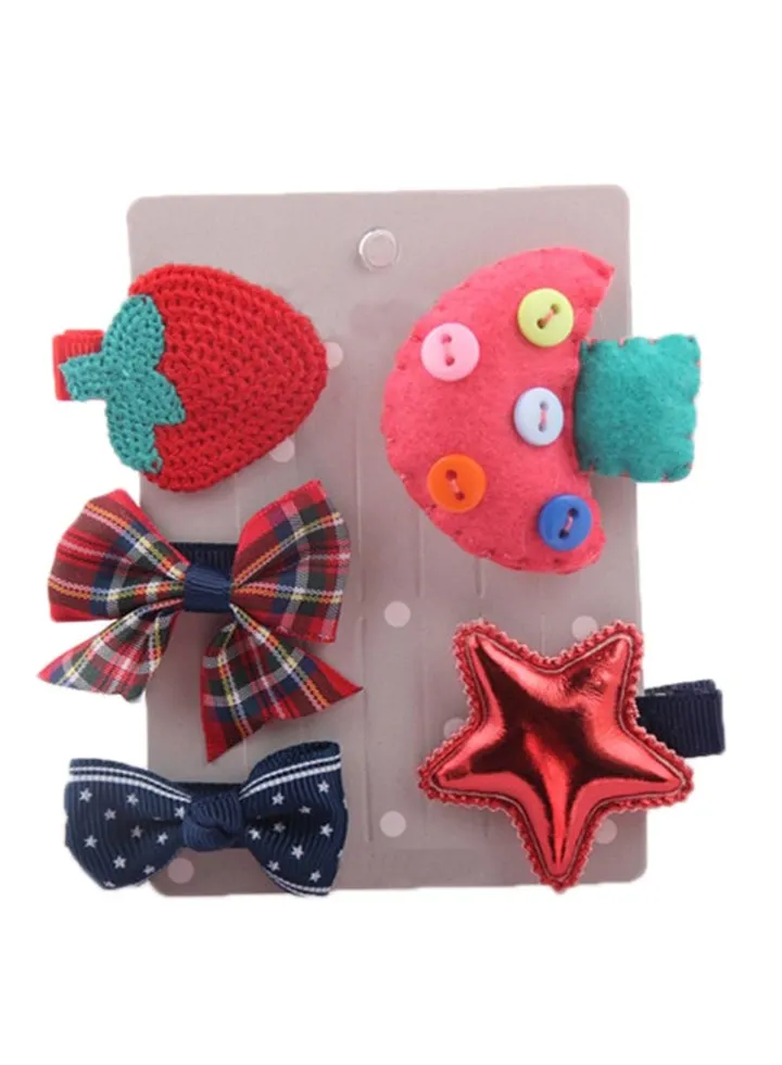 5-Piece Headwear Set Red