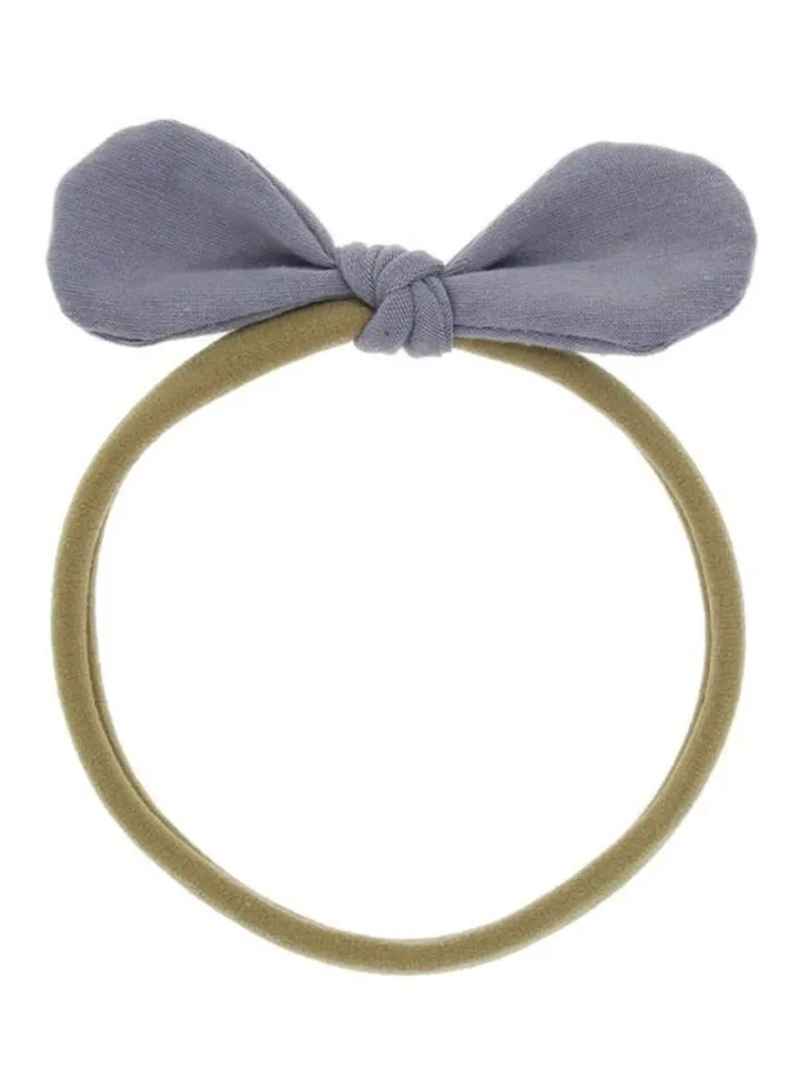 Bow Headband Grey/Beige