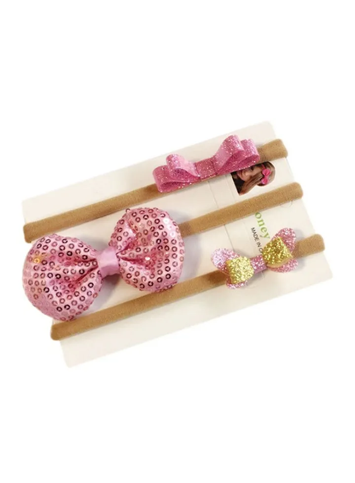 3-Piece Hair Accessories Set Pink