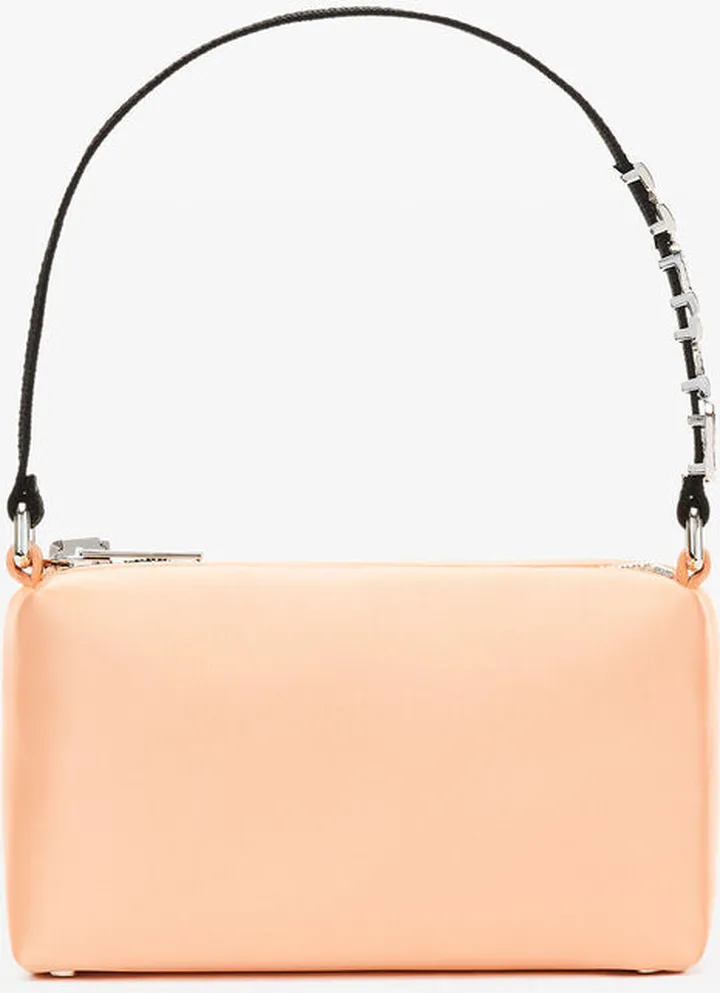 Alexander Wang Unisex Heiress Medium Pouch In Satin Faded Neon Orange