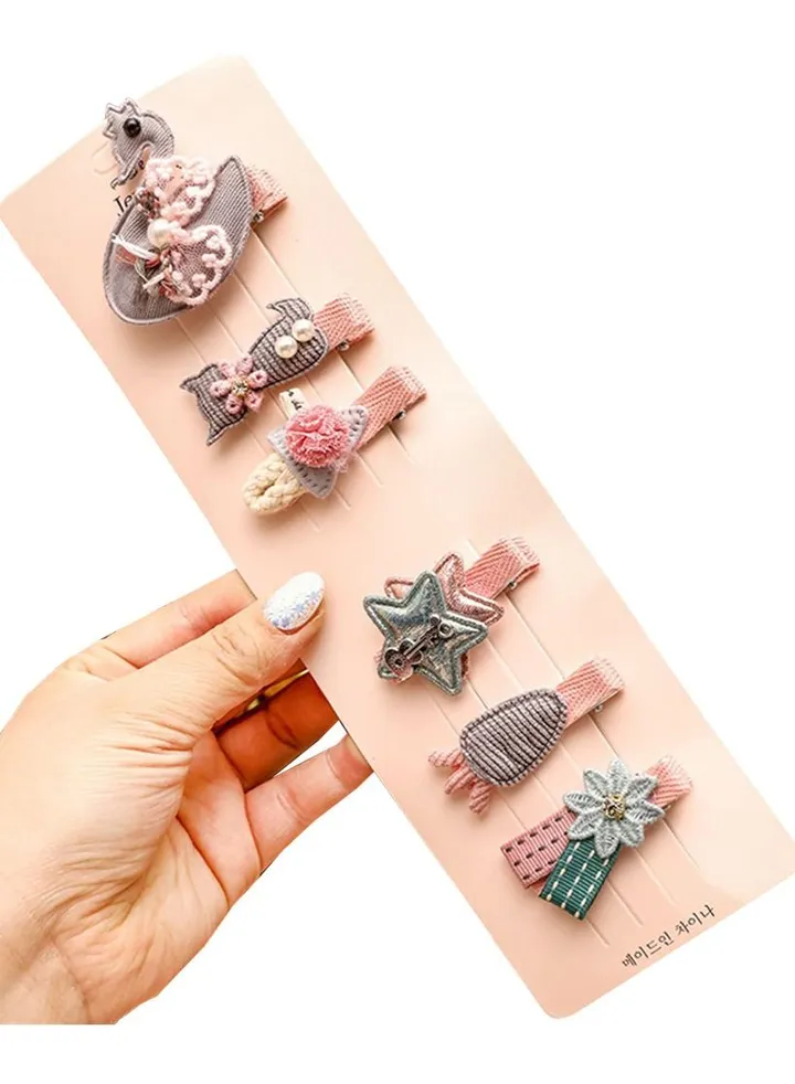 6-Piece Cute Korean Style Hair Clips