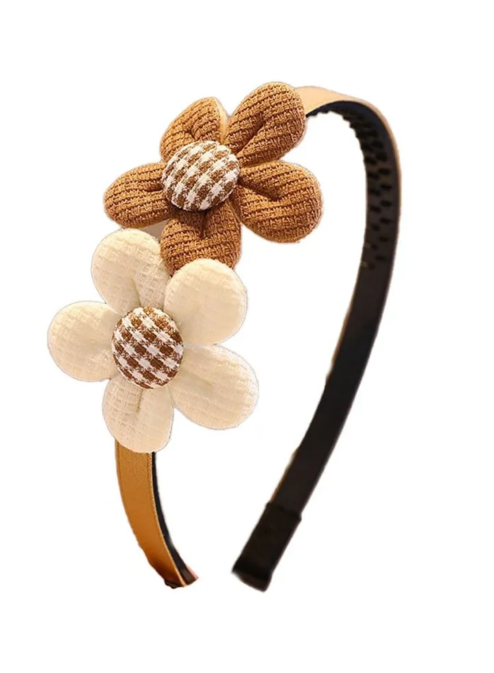 Kids Headband Little Girl Headwear Cute Flower Bow Princess Anti Slip Fabric