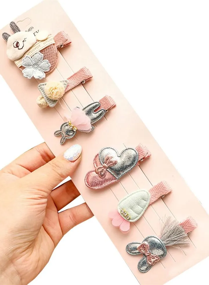 6-Piece Cute Korean Style Hair Clips