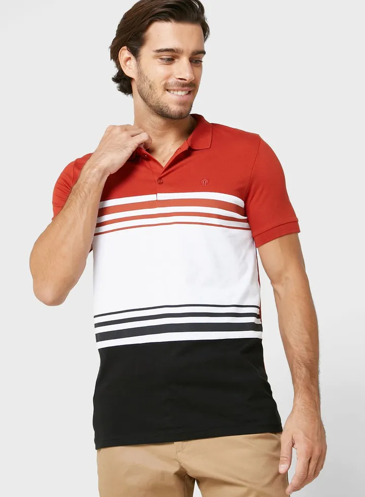 Colourblock Polo Shirt
