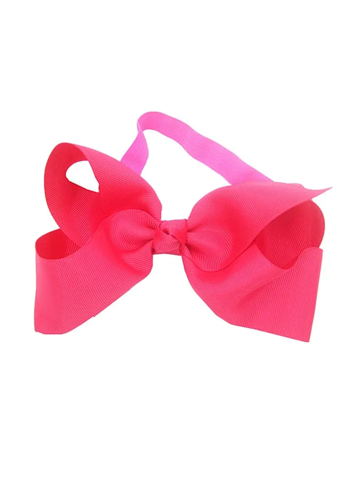 Forked Tail Bow Headband Pink
