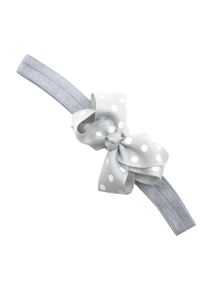 Cute Knotted Bow Headband Silver