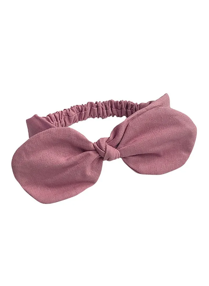 Bowknot Elastic Hairband HL169 Pink