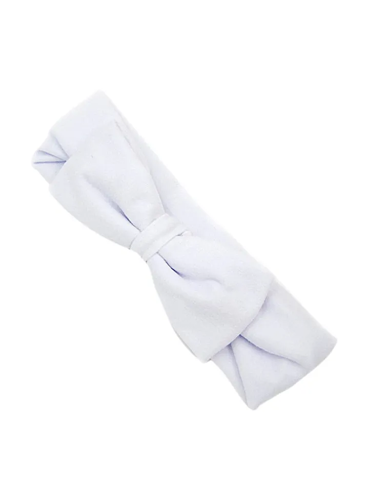 Turban Knotted Hairband White