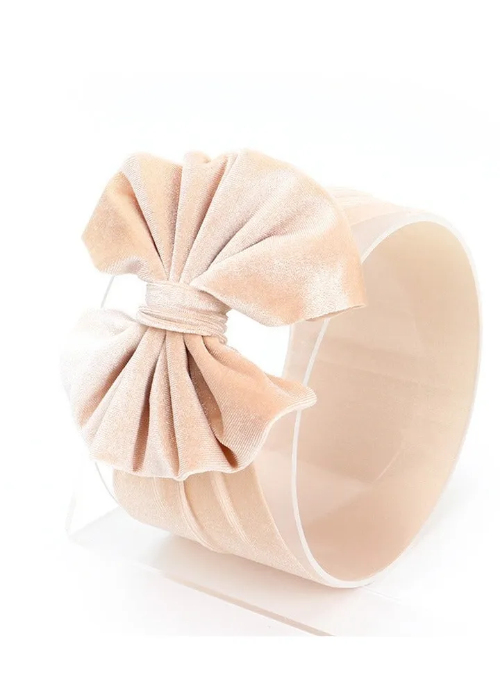 Bow Tie Children's Headband Beige