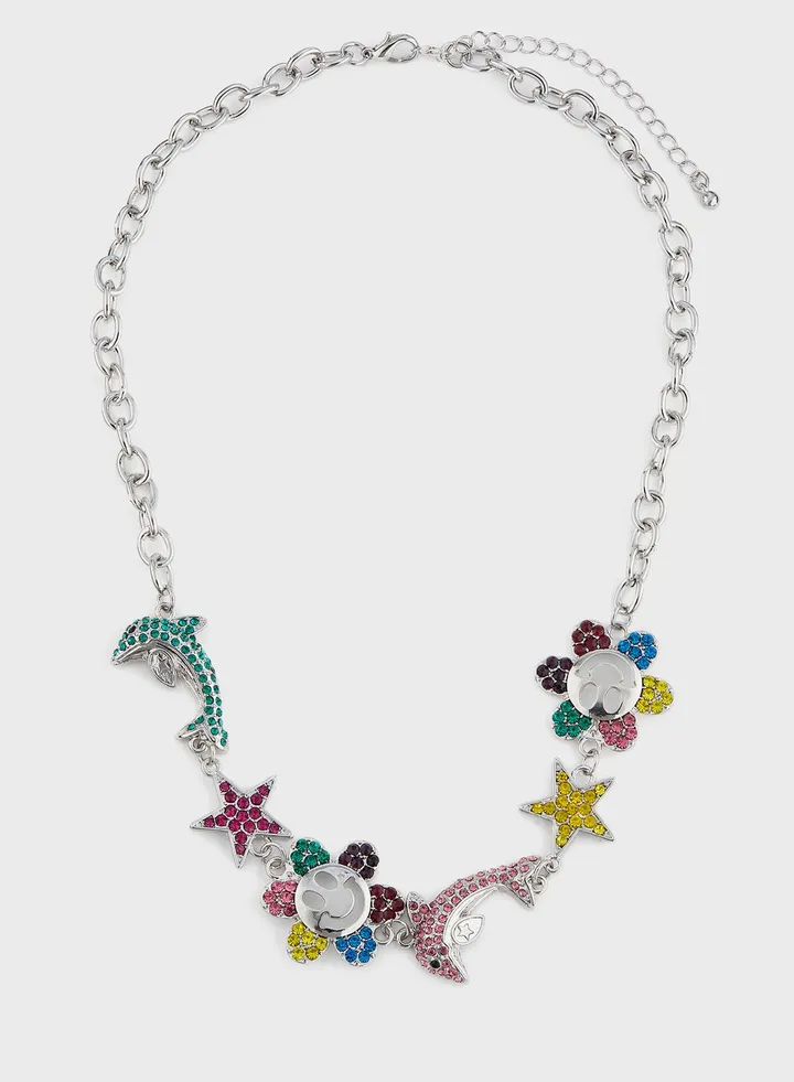 Statement Charm Necklace