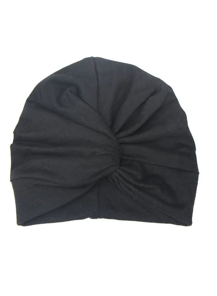 Cotton Children's Cross Headband Black