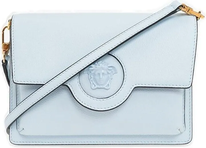 Versace Medusa Plaque Fold-Over Crossbody Bag