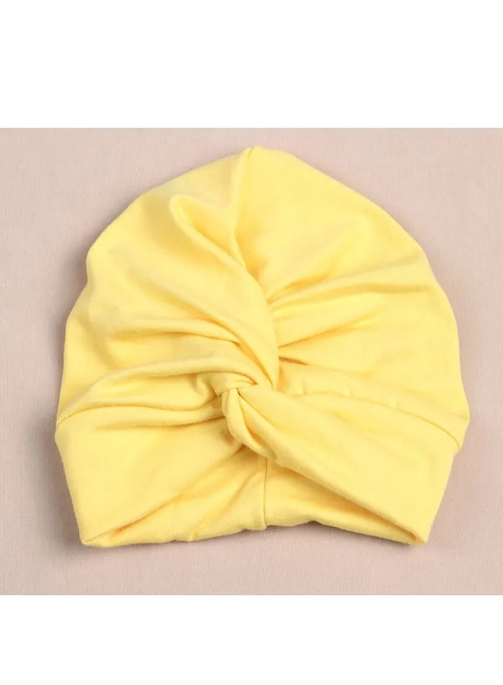 Cotton Children's Cross Headband Yellow