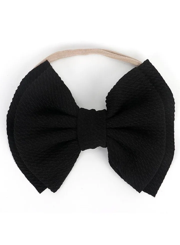 Children's Double Layered Butterfly Headband Black