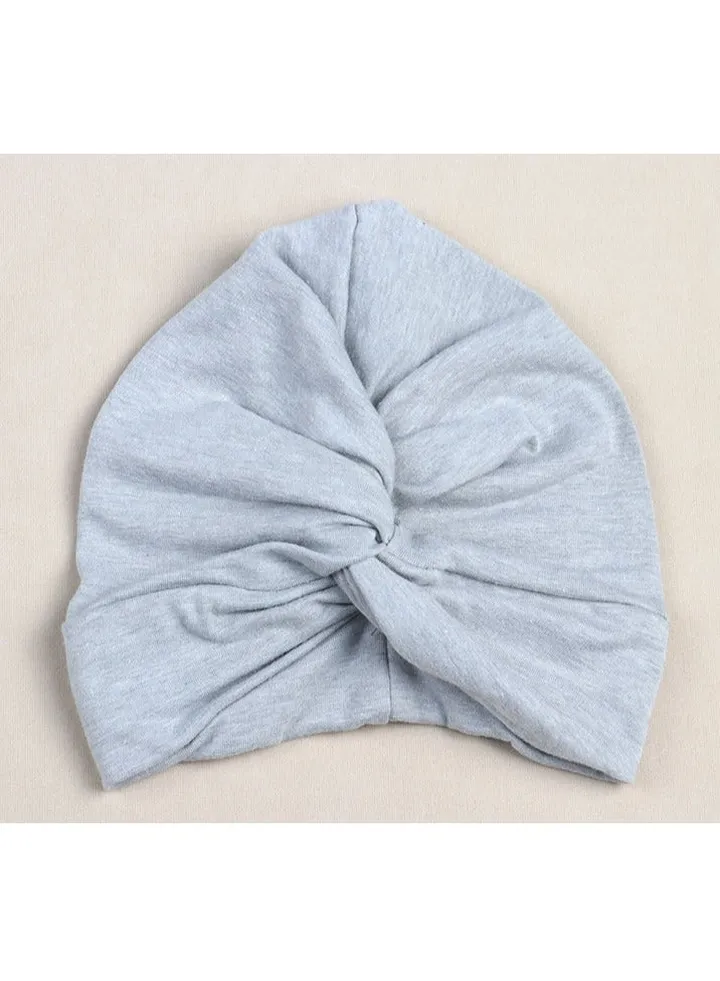Cotton Children's Cross Headband Hat Grey