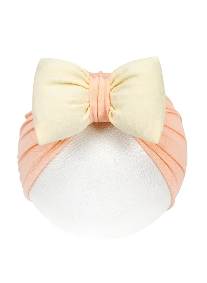 Cotton Baby Colored Fat Bow Hat