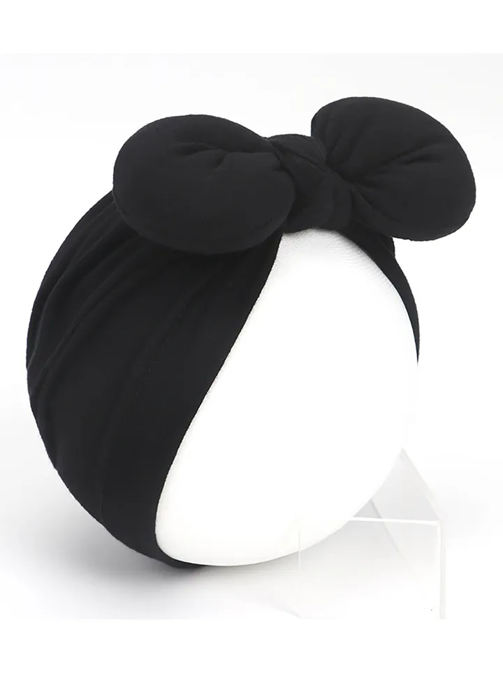 Childrens Bow Headband Hat Black